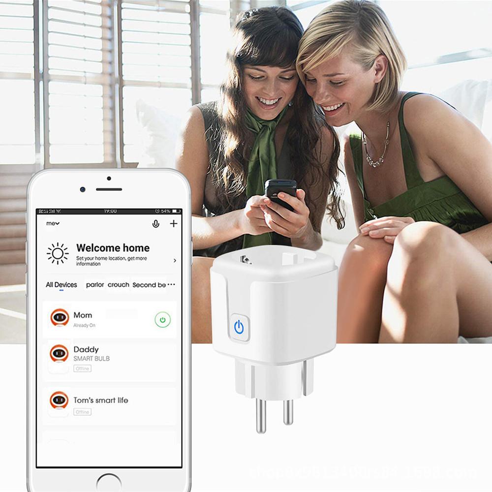 Умная вилка для Великобритании, ЕС, США, многофункциональная вилка Tuya Smart Life, управление через приложение работает с Alexa Google Assistant, Wi-Fi/розеткой Zigbee, Wi-Fi, умная вилка