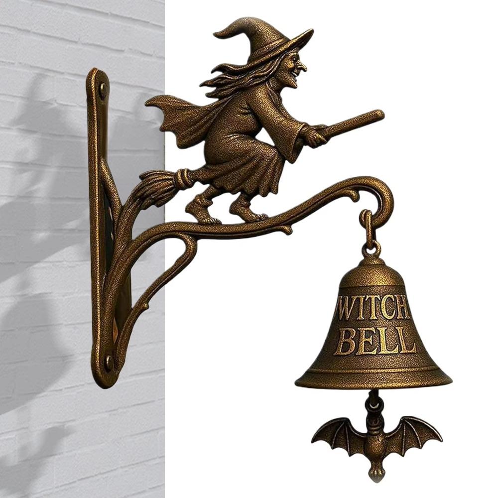 Vintage Witch Wind Chimes Sounding Halloween Door Hanger Unique Witch Hanging Ornament Garden