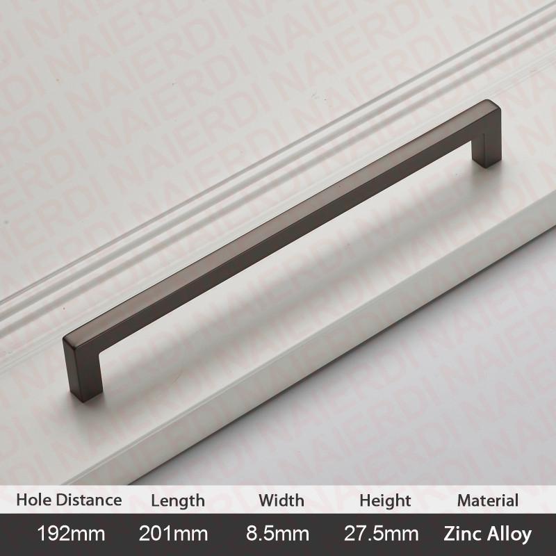 NAIERDI Black Cabinet Handles Zinc Alloy Square Closet Drawer Cupboard Pulls Gold Bathroom Door Knobs Furniture Kitchen Handle