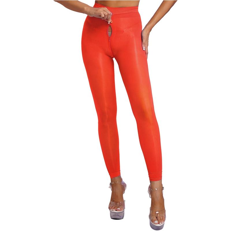 Женские прозрачные эластичные прозрачные колготки с застежкой-молнией и эластичным поясом, леггинсы