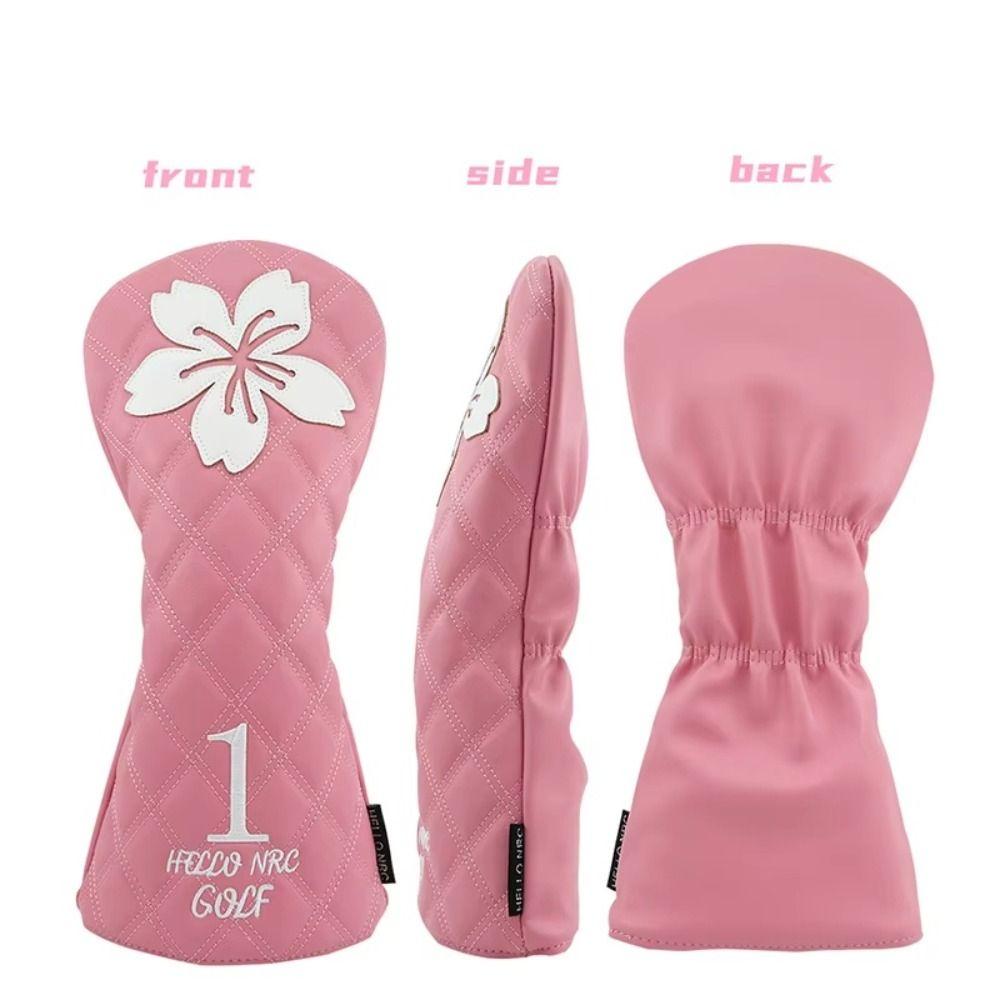 Soft And Durable Golf Head Cover Sakura Pattern Wood Headcover Golf Club Protector  Driver Fairway
