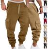 Men's Autumn and Winter American Overalls Multi-Pocket Casual Sports Cuffed Pants