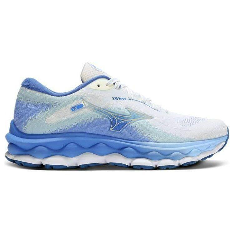 Mizuno Wave Sky 7 Удобные Прочные Кроссовки с Низким Верхом Женские кроссовки Белый Синий J1GD230274