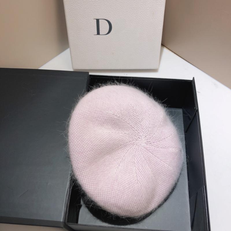 Зимняя шапка из меха ангорского кролика, женская вязаная берет, модная шерстяная берет с буквой М, женская теплая шапочка-бини для девочек-художников