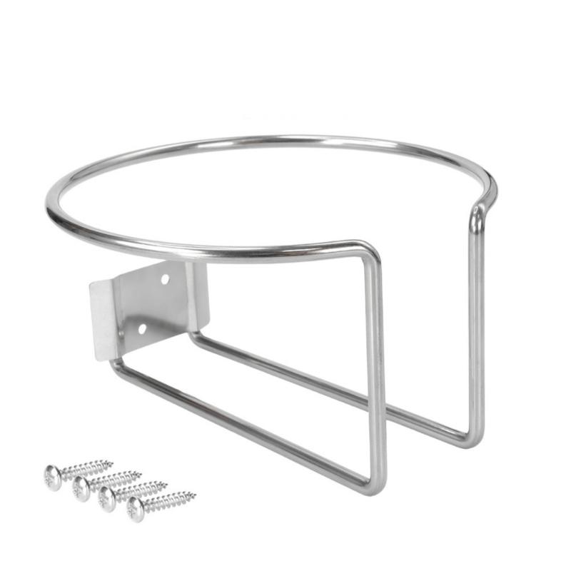 Stainless Steel Cup Storage Rack Wall Mounted Cup Shelf Organizer for Multiple Bottles Mugs Secure Space Efficient