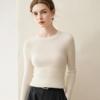 Lekasha Women's Pure Cashmere Round Neck Sweater - Loose, Solid Color, Warm Base Layer for Autumn and Winter