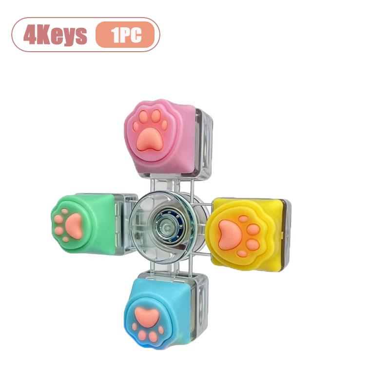 Кошачья лапка Keycap Брелок Механическая клавиатура Fidget Spinner Снятие стресса Милый брелок для офисного стола Подарок от тревоги