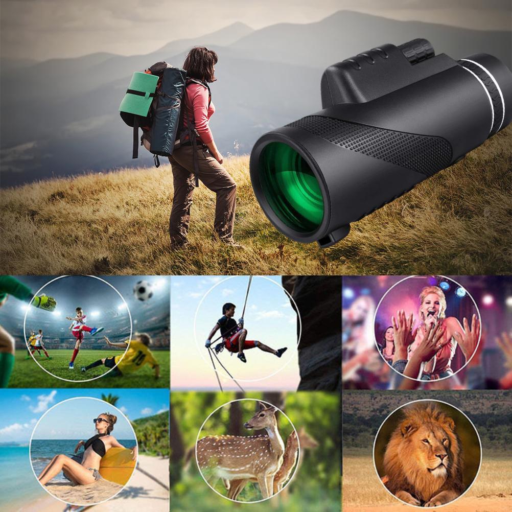 80X100 Monocular Telescope with Low Night Vision High Powered Monocular Scope for Birds Wildlife