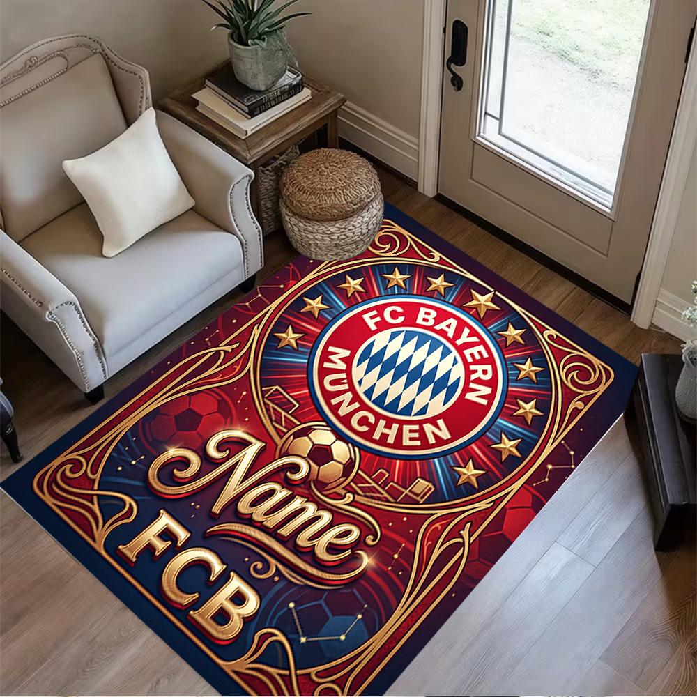 Bayern Munich Soccer Poster Carpet Design for Kitchen Living Rooms Dormitory Dining Room Anti-slip Rug Office home decor Gift for Festivals