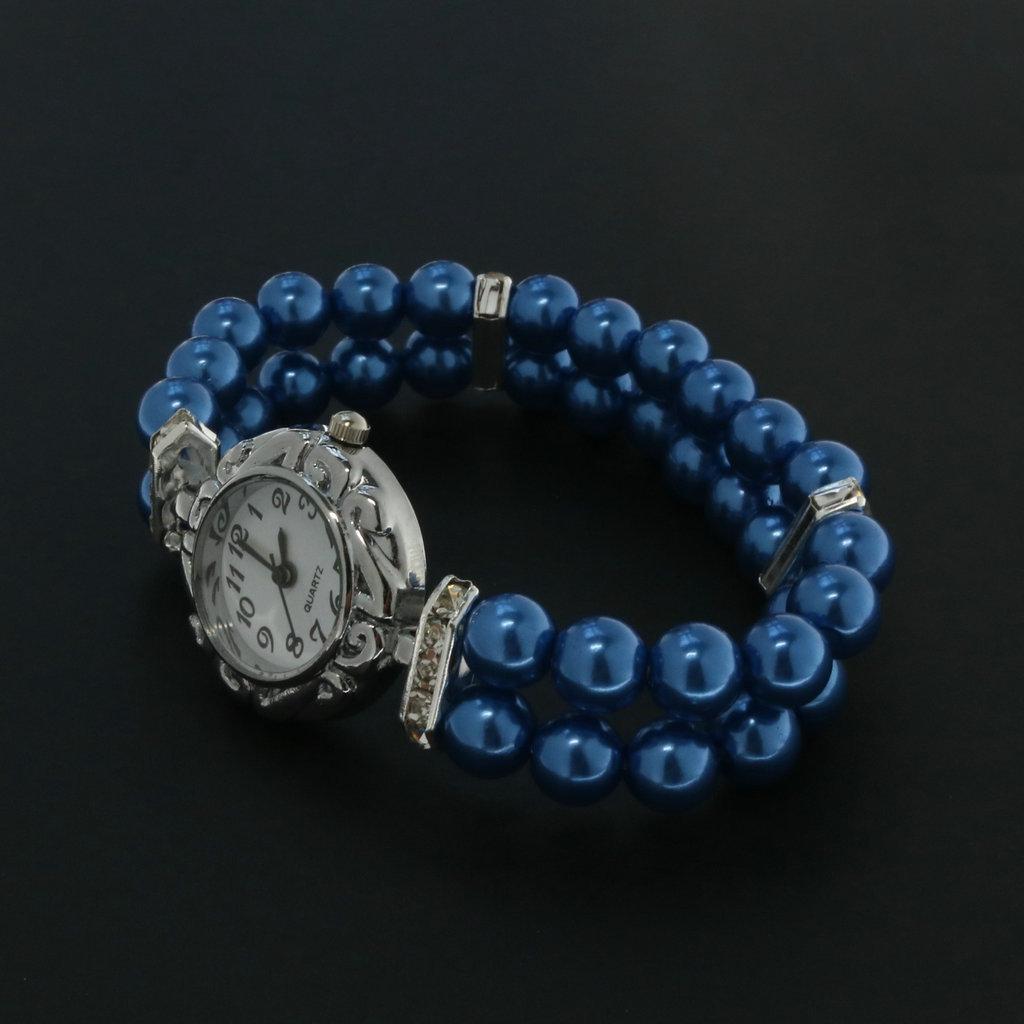 Японский и корейский стиль жемчужный страз сердце браслет часы - Женские кварцевые часы