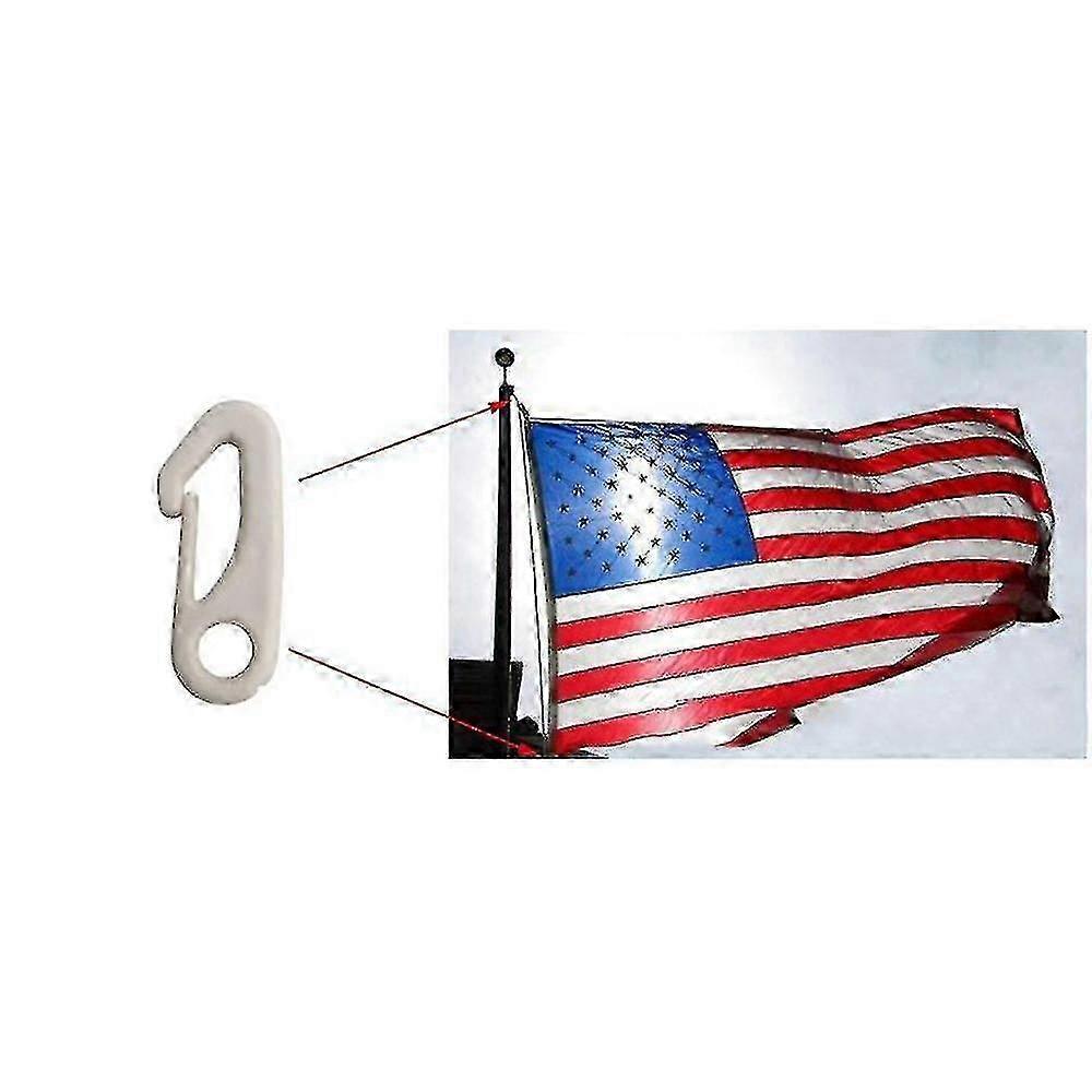 Flagpole Clip Hook, 4 Pcs Nylon Flagpole Attachment for Flags, UV Resistant Easy Install