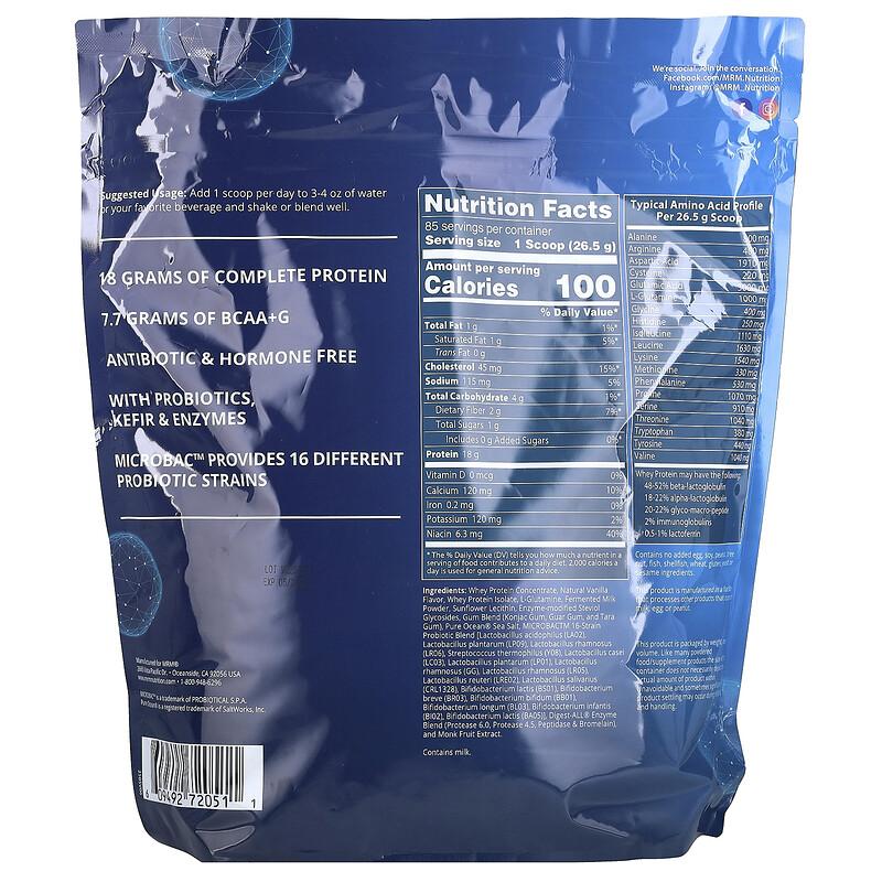 Whey Protein with Probiotics & Postbiotics, Vanilla, 5 lb (2,270 g)