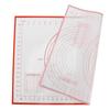 Silicone Baking Mat Reusable Counter Roll Mat Dough Rolling Pastry Mat with Measurement for Pie Crust Pizza CookiesRed