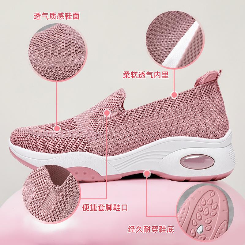 Туфли женские летние новые одинарные туфли повседневные дышащие женские туфли для ходьбы спорта для среднего и пожилого возраста туфли для мамы