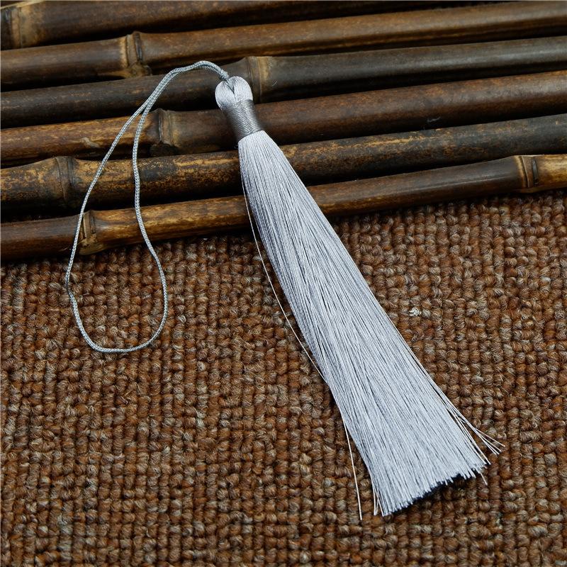 12 см ледяной шелковый бахрома Suizi антикварный длинный подвесной веер с шипами древний ципао ханфу бахрома кулон ручной работы аксессуары