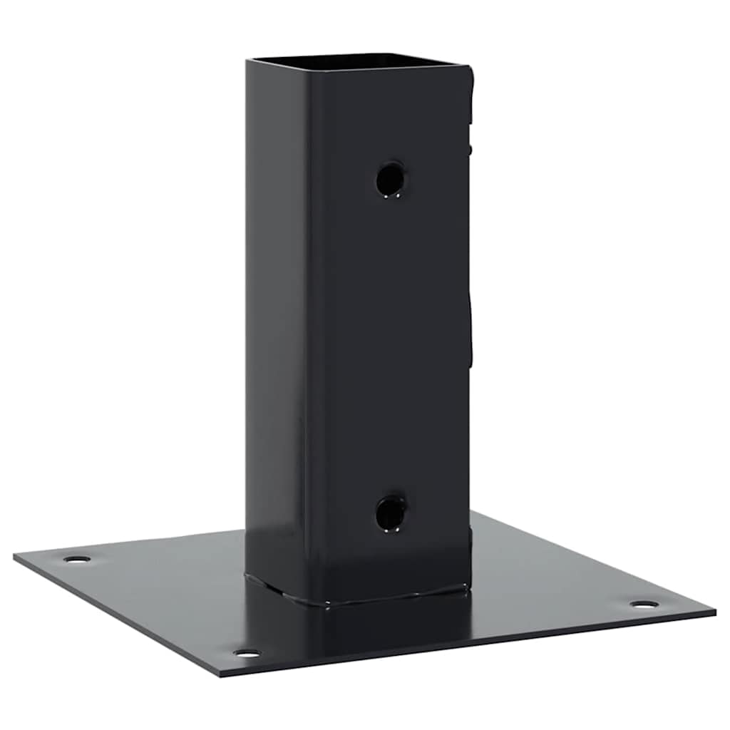 Square Post Base 4 pcs 46 x 46 mm Powder Coated Steel