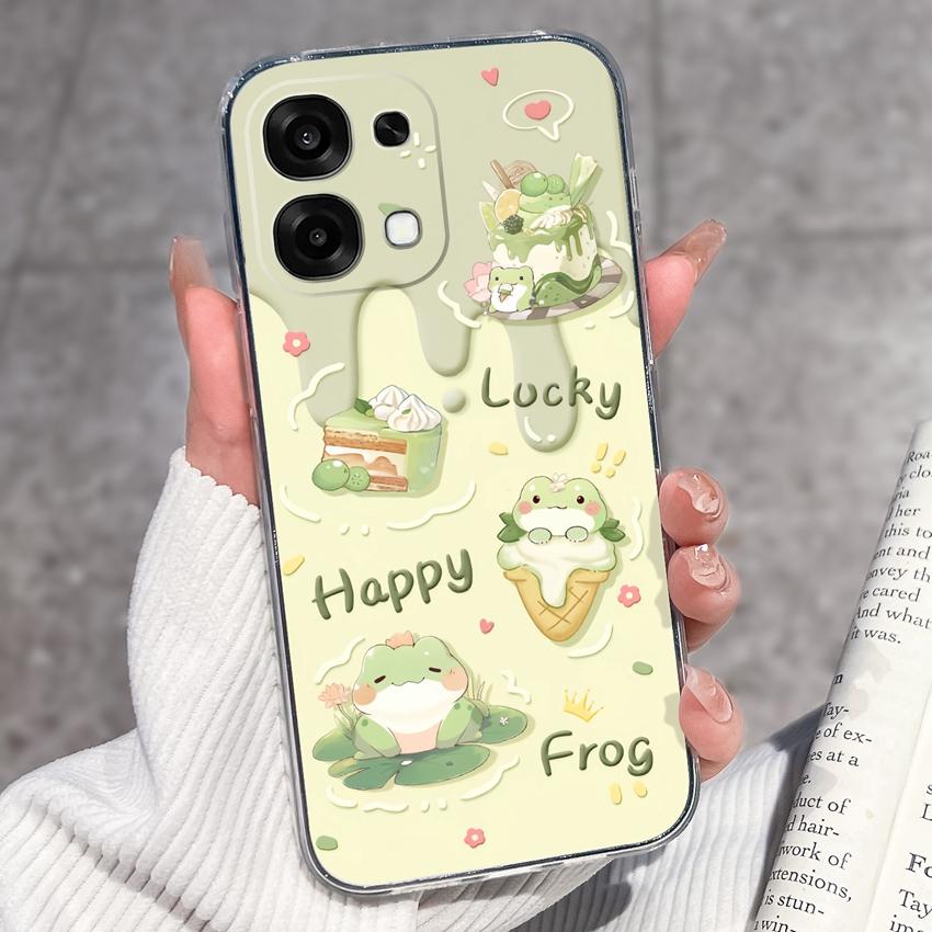 Для Oppo A6 Pro A6x A5x K13 Realme 15X C85 V70 V70s CT 7 7T 8 Чехлы для телефонов Красивые узоры Сакура Бабочки Корпус Мягкий силикон ТПУ Прозрачный корпус