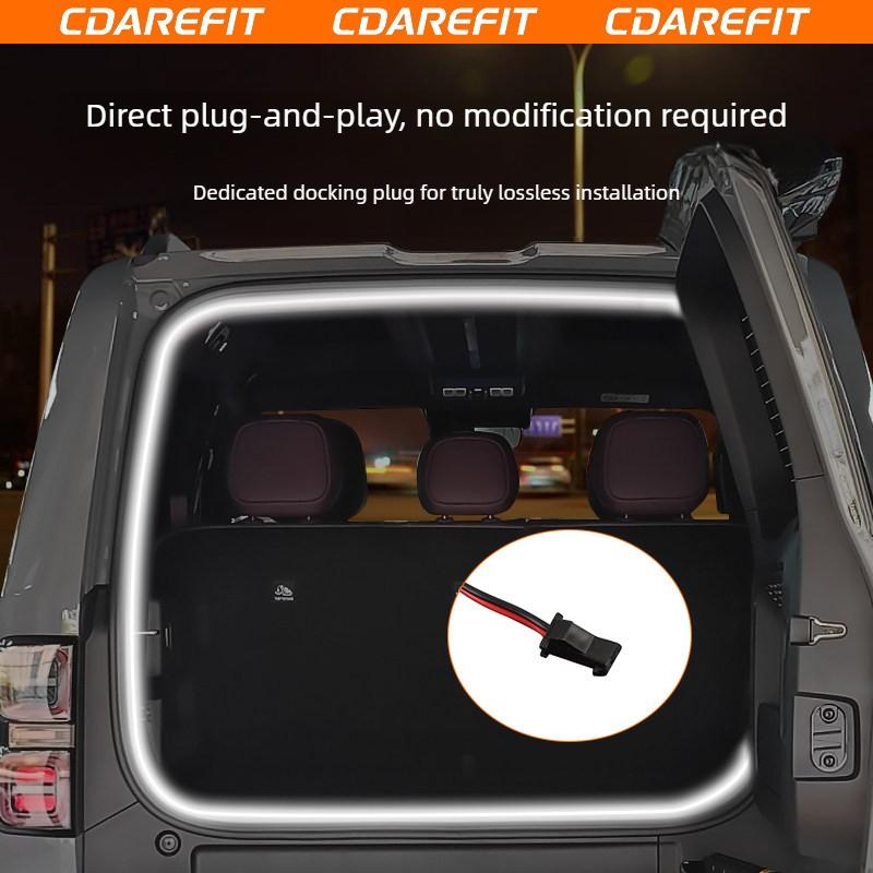 For Chery ICAUR V27 V23 Car Trunk Light Strip LED No Wiring Required Trunk Dedicated Modification Waterproof Ambient Strip Light