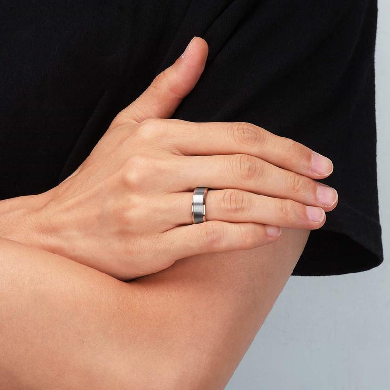 Новая мода 8 мм цвета розового золота кольца из нержавеющей стали черные матовые мужские и женские вечерние обручальные кольца ювелирные изделия размер 6-13