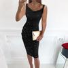 Bodycon Sexy Club Dress For Women Party Sleeveless Summer Casual Dresses Female Fashion Evening Sequin Midi Dress Vestidos 25304