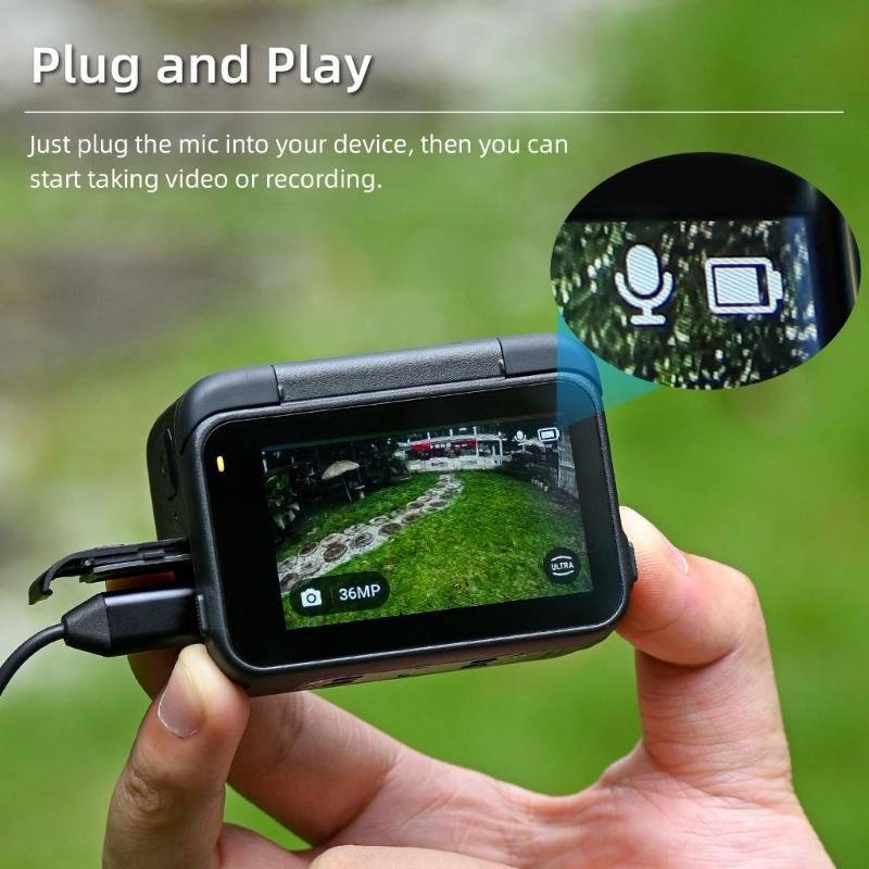 Маленький петличный микрофон с клипсой, всенаправленным захватом и шумоподавлением для прямой трансляции видео