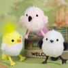 Funny Parrot Shaking Sound Plush Toys Cartoon Animal Bird Flamingo Doll Backpack Bag Pendant Keychain Children's Birthday Gift