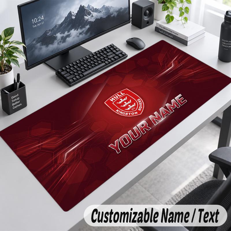 Custom Name Text Mouse Pad Hull KR Personalized Desk Pad For Work And Gaming