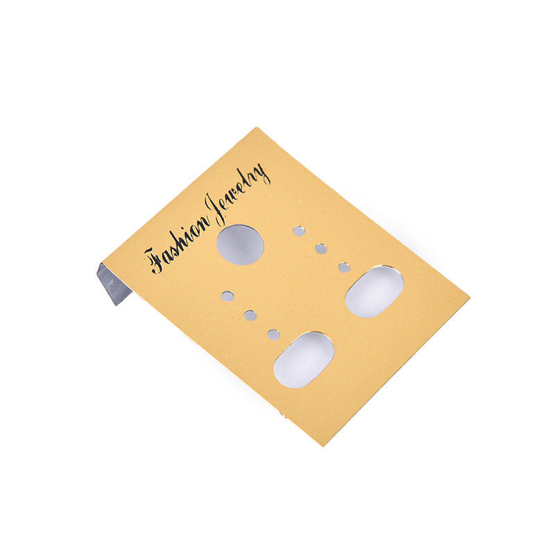 100X Gold Professional Type Plastic Earring Ear Studs Holder Display Hang Cards,