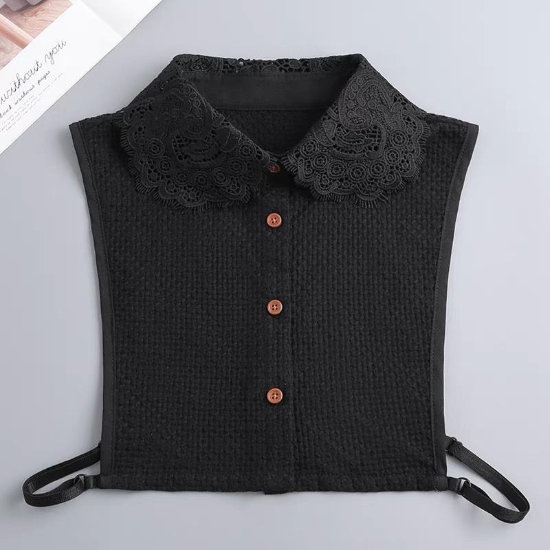 Fashion Fake Collared Shirt Lace False Collar Woman Vintage Detachable White Collar For Sweater Blouse Half Shirt Accessories