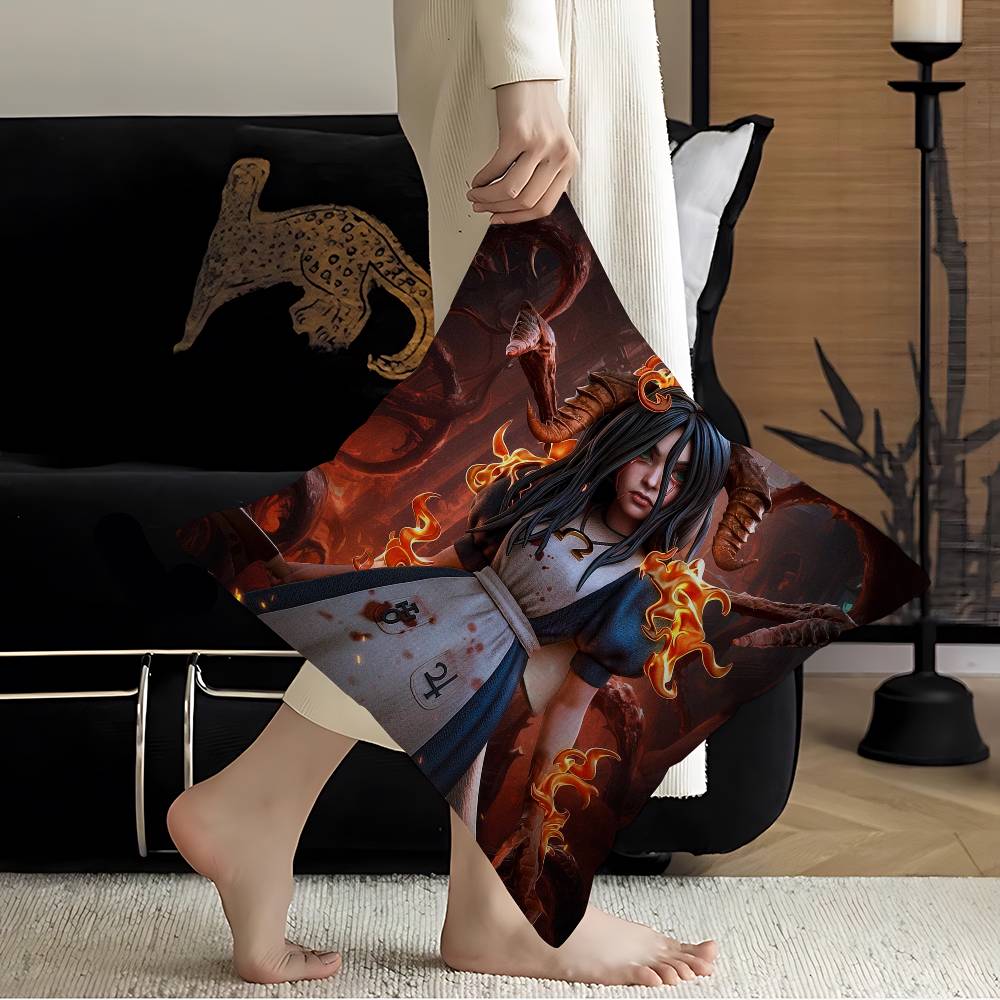 Horror Game AAlice MMadness RReturns Pillow Covers Cartoon Sofa Decorative Home Doublesided Short Plush Cute Cushion