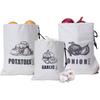 TOGETRUE Potato Onion Storage Bag, Fabric Onion and Potatoes Storage Bag, Washable Garlic Potatoes Onions Keeper with Drawstring for Pantry, 2 Pack