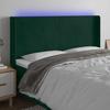LED Headboard Dark Green 183x16x118 128 cm Velvet