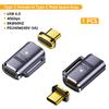 Магнитный USB-адаптер USB4.0 Thunderbolt 3/4 с USB-C на USB-C, 240 Вт, 40 Гбит/с, быстрая зарядка, магнитная зарядка, кабель-конвертер, адаптер 8K@60Hz