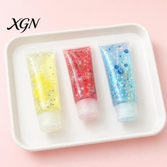 Simulated Toothpaste Tube Toy Stress Relief Toy, Strawberry Blueberry Lemon Clover Reliever Squeeze Anxiety Relieving Clear Fidget