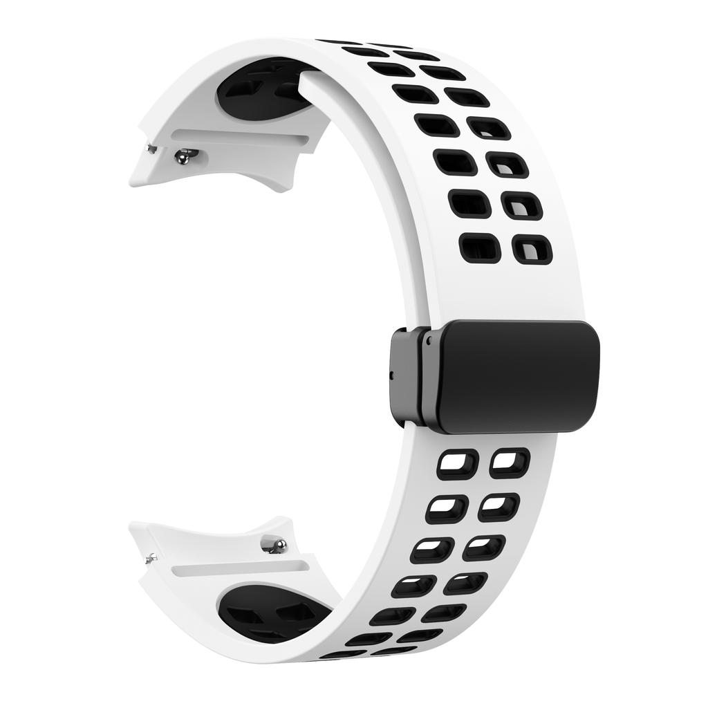 Магнитная D-пряжка Силиконовый ремешок Для Samsung Galaxy Watch 6 5 4 Серии Спортивный ремешок Для Galaxy Watch 45 44 40/Classic 47 46 43 42