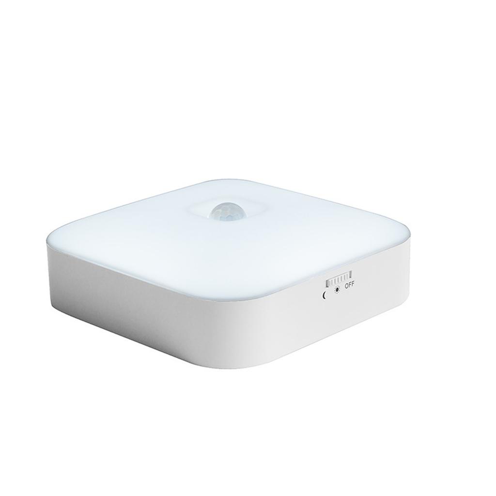 Квадратный потолочный светильник с квадратным движением, перезаряжаемый, для коридора, лестницы, прихожей - Дизайн, Внутренний светильник с датчиком движения