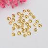 100pcs 148K Gold-Wrapped Color-Preserving Abacus Bead Diy Handmade Bracelet Necklace Jewelry With Beads, Flying Saucer Spacer Material