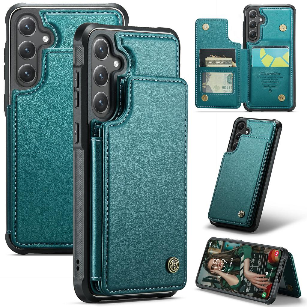 For Samsung Galaxy S24 Phone Case CASEME C22 Leather Back Cover with RFID Blocking Card Slots