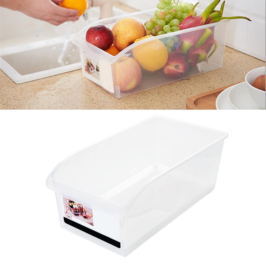 Органайзер для ящика холодильника, контейнер, легкий доступ, прозрачный пластик, большая вместимость, универсальное выдвижное хранилище