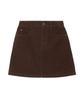 Lee Corduroy Mini Skirt Brown