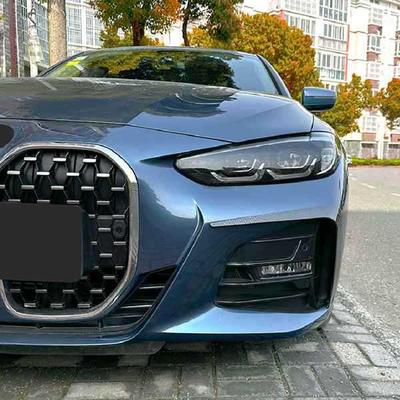 Наклейка-молдинг переднего бампера M Sport для BMW 4 серии G22/G23/G26, текстура углеродного волокна (2020-2023 гг.)