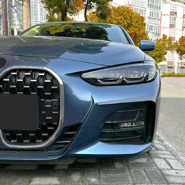 Наклейка-молдинг переднего бампера M Sport для BMW 4 серии G22/G23/G26, текстура углеродного волокна (2020-2023 гг.)