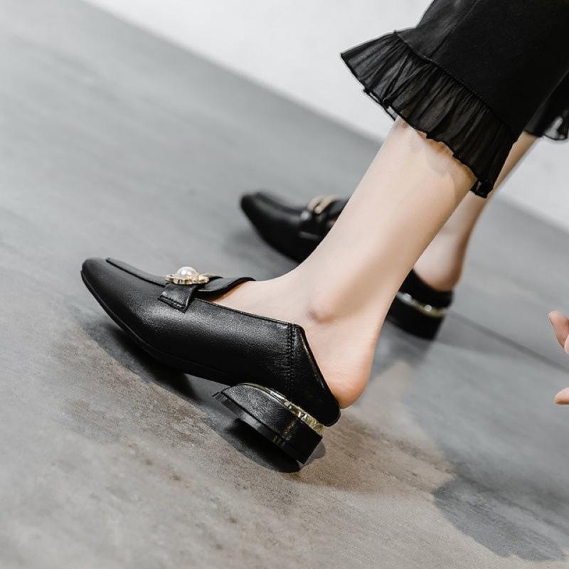 Мягкая кожа 2024 весна новые одинарные туфли женские мокасины на плоской подошве мягкие кожаные туфли женские туфли весна и осень толстые каблуки