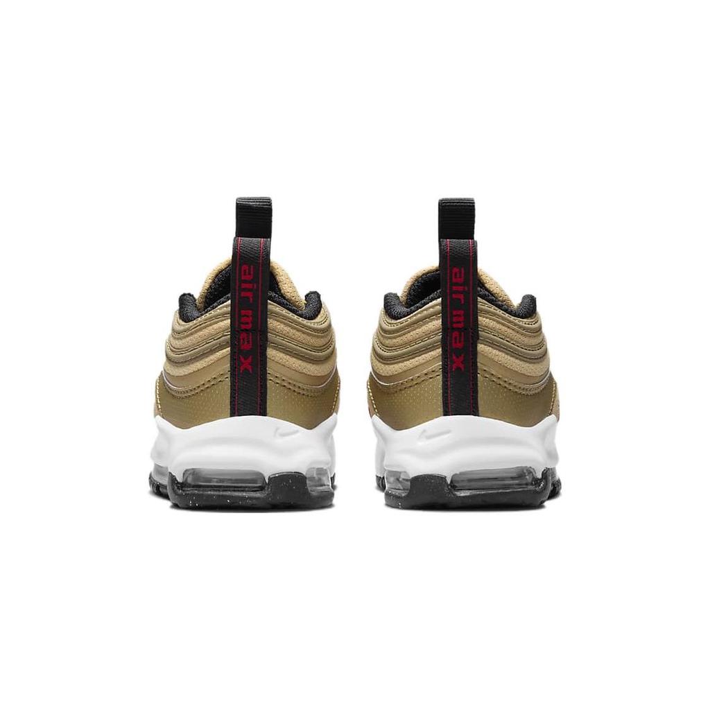 Nike Air Max 97 TD Metallic Gold 2023 Детские кроссовки Черно-белый университетский красный FB2964-700