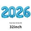 2026 Large Foil Number Balloons Set: 32'' & 40'' for New Year's Celebrations