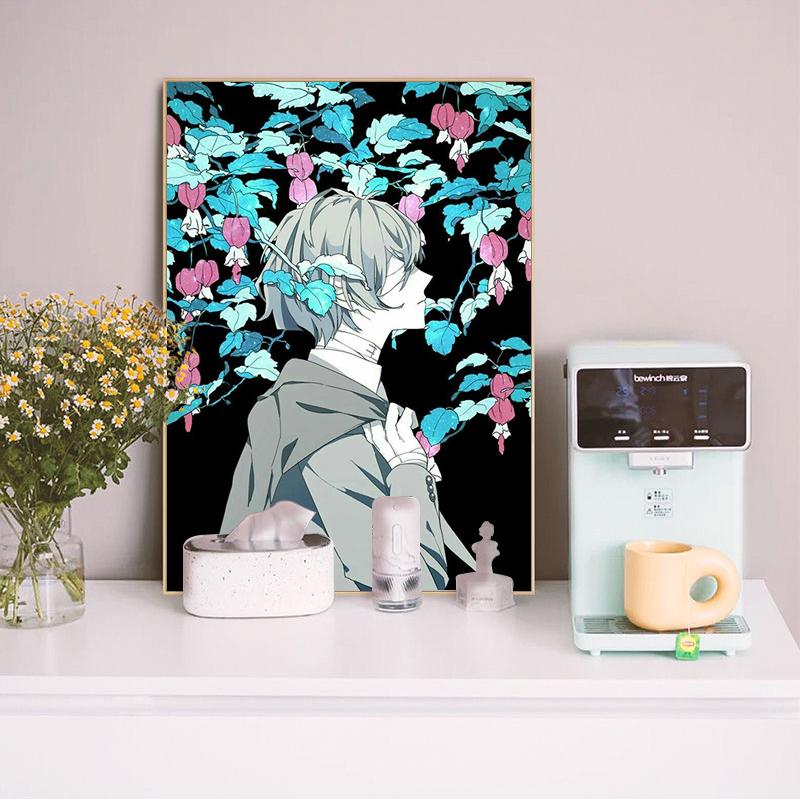 Anime Bungo Stray Dogs Poster Retro Room Decor Canvas Painting Decorative Prints Wall Painting Wall Art Home Decor