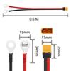 Кабель с клеммой SinLoon XT60-O-ring 12AWG XT60H Штекерный разъем с уплотнительным кольцом Провод для радиоуправляемых самолетов, игрушечных машинок, литиевых FPV, соревновательных дронов (0.6M)