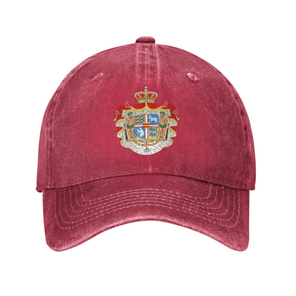 Coat of arms of Denmark Casual Baseball Cap Tennis Skate Trucker Hat Summer Wholesale Women Unisex y2k Cool Baseball Caps