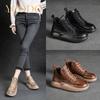 Natural Leather Ankle Boots Women Fashion Casual Flat Girls Student Shoes