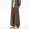 MMOPTOP Men's Japanese Style Loose Fit Curved Workwear Pants